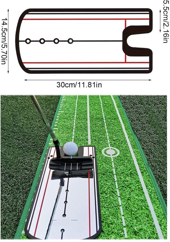 Golf Putting Trainer 30 x 14.5 cm - Spiegel Trainingstool voor Putten, Ideaal voor Beginners en Verbeter je Golftechniek met Putterlijn van GOLF — afbeelding 5