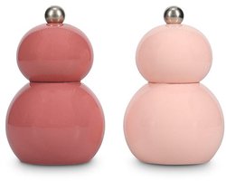 Ona Peper- en zoutmolen H12cm roze Betty - Set van 2