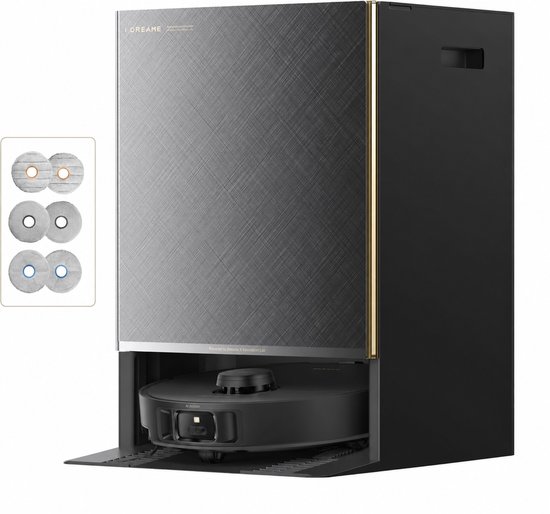 Dreame Matrix 10 Pro - Robotstofzuiger - Zwart - 30.000Pa -100°C Zelfreinigende dweil - 3 Schoonmaakmiddelen | Automatische dweilwissel - Anti-klit borstel huisdieren - Automatisch legen - Zelfreinigend station - Spraakbediening - Grote tank