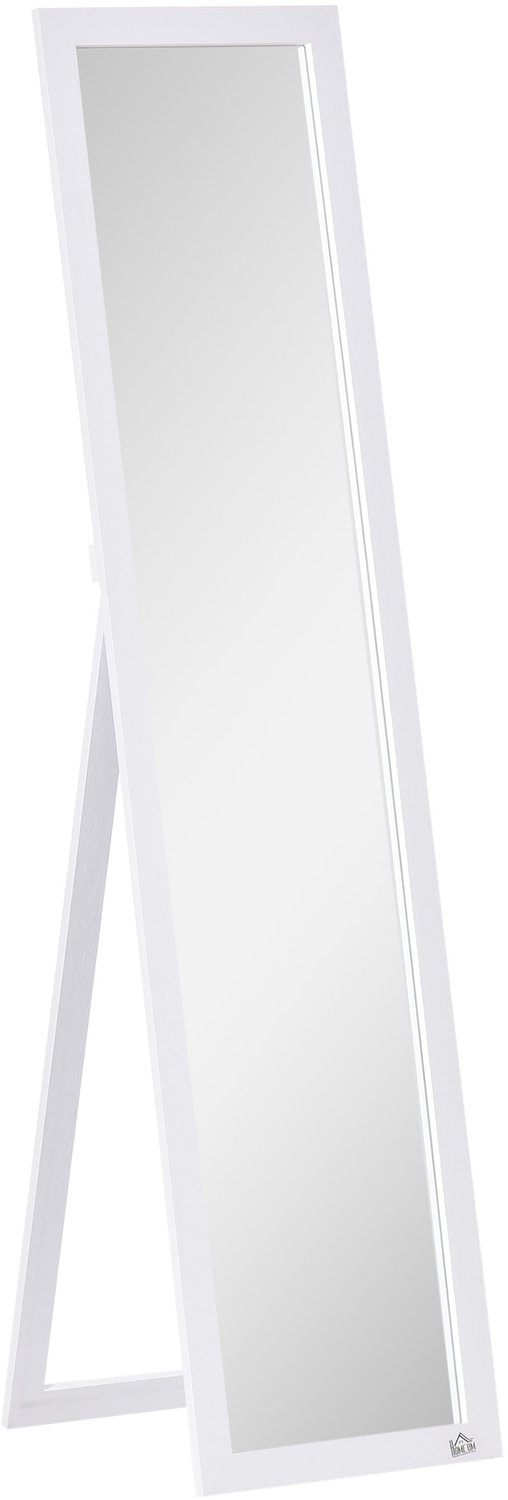 Homona Passpiegel - Vrijstaand of voor wandmontage - Met MDF-frame - 37 x 37 x 154 cm - Wit