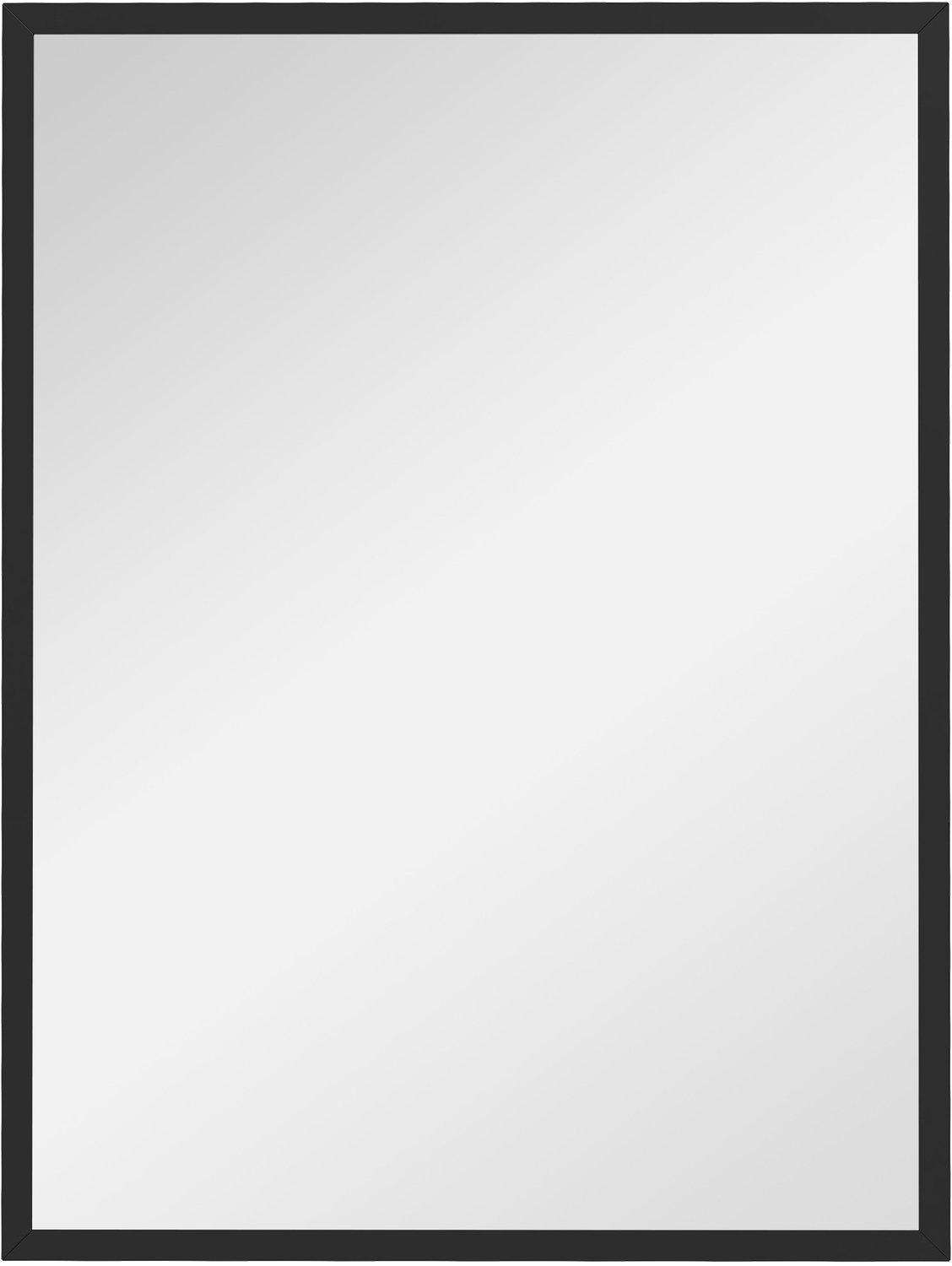 Homona Wandspiegel - Rechthoekig - Met MDF-frame - Horizontaal en verticaal monteerbaar - 60 x 80 cm - Zwart