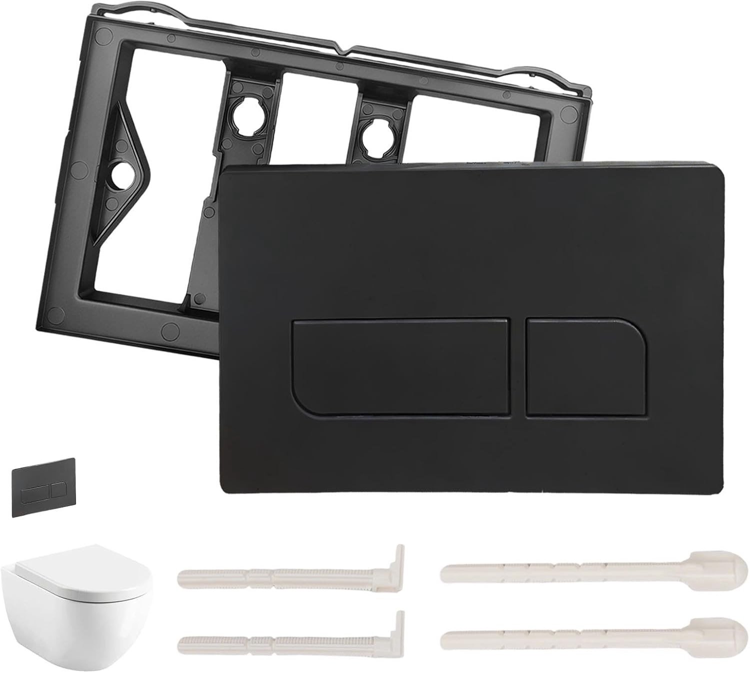 Drukplaat voor WC, 164 x 246 mm Vervangingsplaat voor Wandmontage met Flush Bars en Frame, Geschikt voor Geberit Sigma Modellen