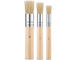 Stencil Brushes - Tamponeer Kwasten - Set van 3 stuks