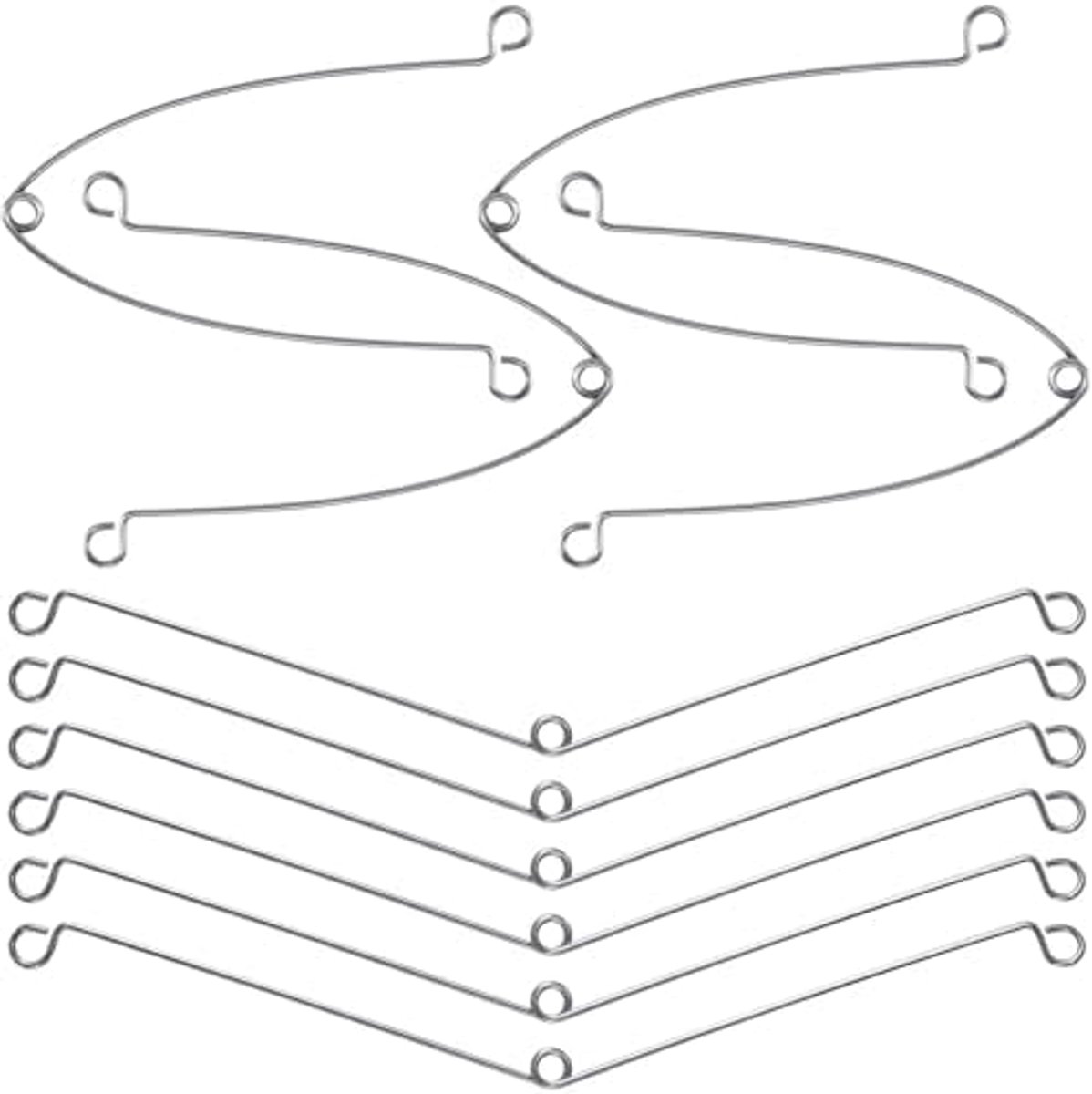 Veerklemmen voor inbouwlampen, metalen torsieveerclips, veerclip vervanging voor badkamerventilator, plafondventilator, doucheinbouwverlichting, 10 stuks