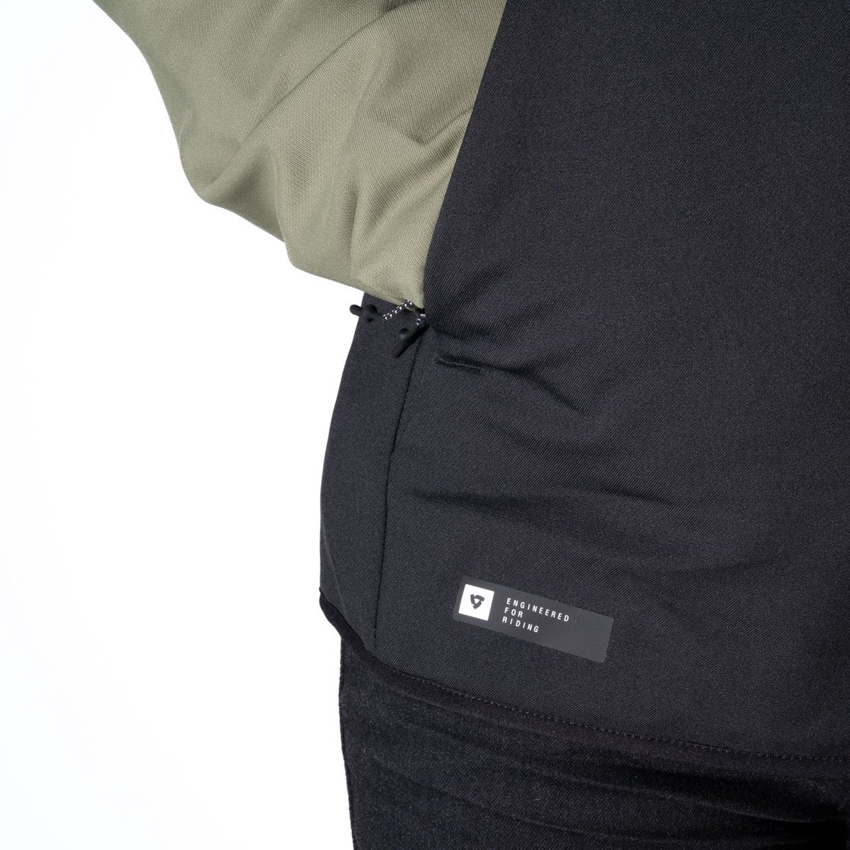 REV’IT! Andon Zwart Groen Motorhoodie - Maat XL - Jas – foto 3