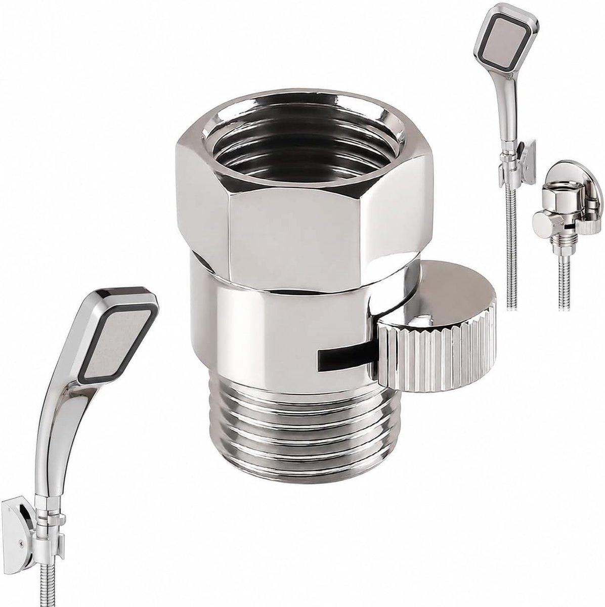Head Ventiel Douchekraan Vervangen Messing Douchekop Brass Head Valve T-adapter Ventiel Ventiel Messing Doucheslang Valve Washer Badkamer Ventiel Douchekop Brass Head
