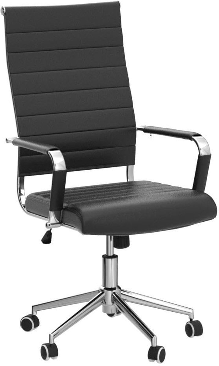 UEV Ergonomische Bureaustoel met Schommelfunctie, Draagvermogen tot 150 kg, Zwart