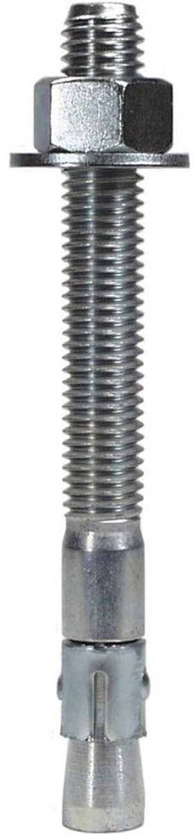 Sterke stropdas 3/4-inch bij 8-1/2-inch met 6-inch schroefdraadlengte verzinkt stalen wig-alle anker, 10-delig