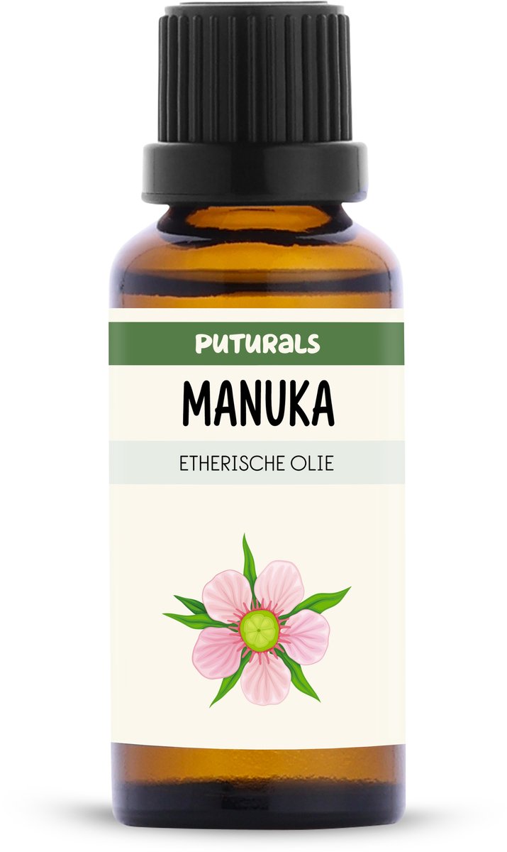 Puturals Manuka Etherische Olie 100% Natuurlijk - 30 ml - Puur, Antibacteriële en Zuiverend - Manuka Olie voor Huid, Haar en Aromatherapie