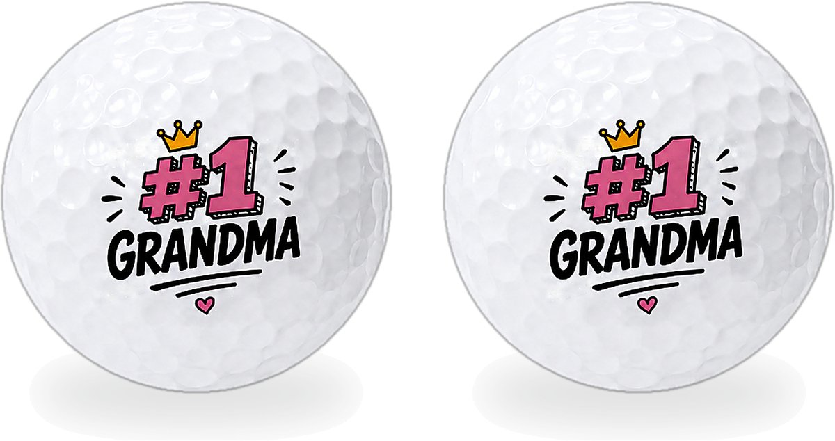 Wilson Golfballen Best Grandma - Oma Golf Cadeau - 2 stuks - Bedrukte Golfballen