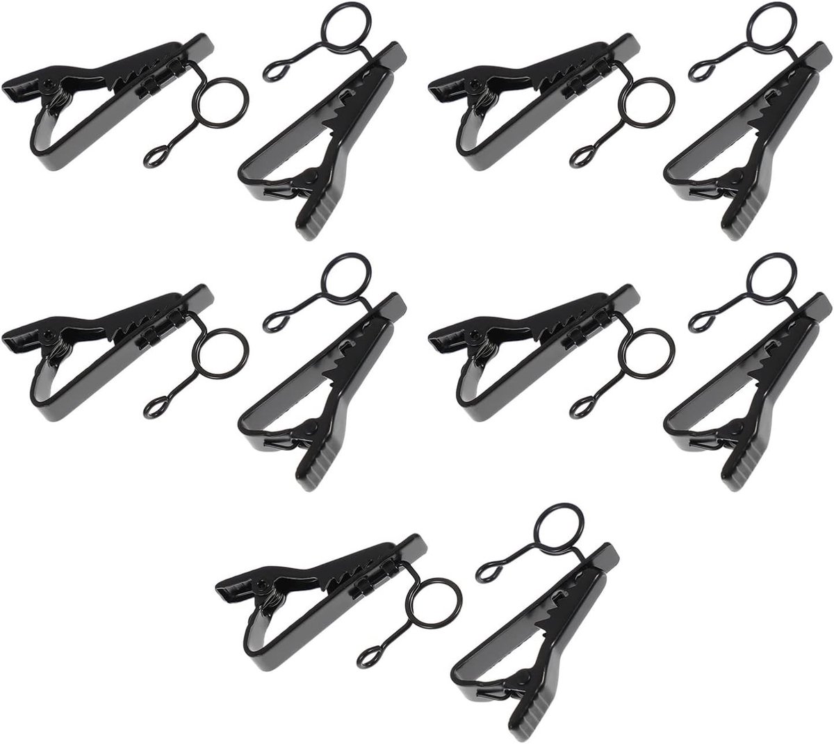 Set van 10 metalen microfoonclips voor lavalier microfoons - 7,5 mm tie clips voor vervanging en bevestiging