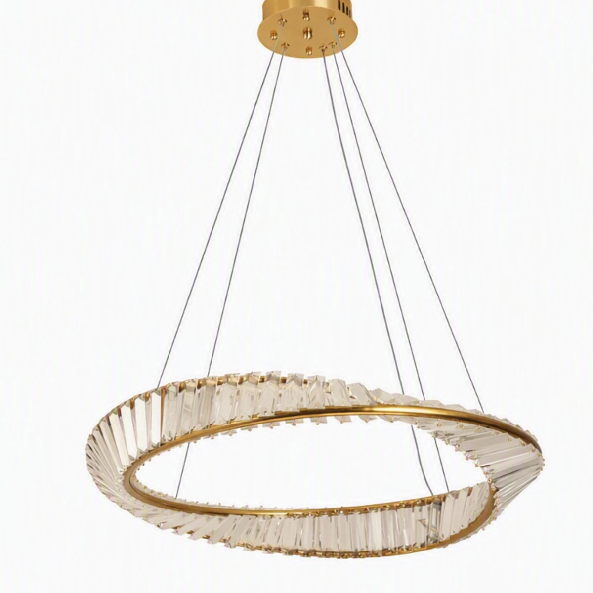 Chelsey-store - Moderne hanglamp - Kristallen led-plafondlamp - Gouden kroonluchter - Diameter 40 cm