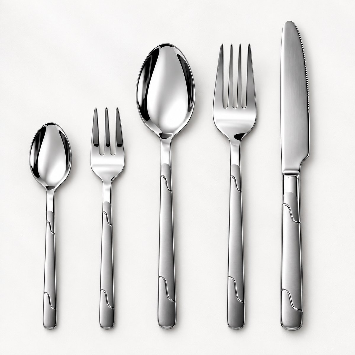 Kochmann Bestekset 8 persoons - 40 delig - Premium RVS Extra stevig - Hoogglans & Mat design
