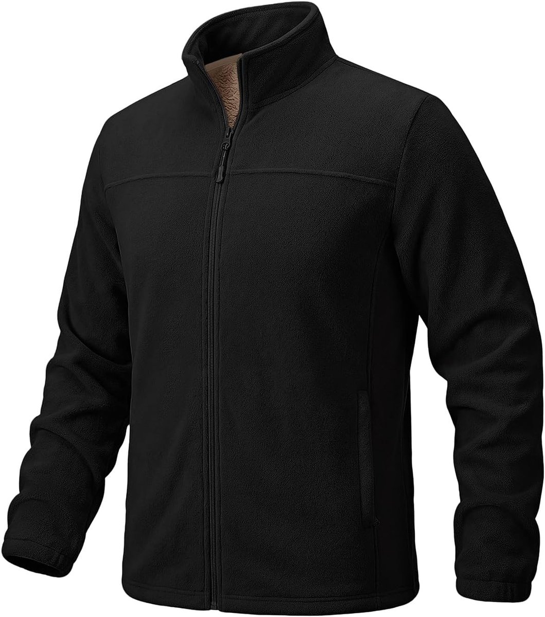 Warme Fleece Jas Heren Gevoerd Outdoor Met Rits
