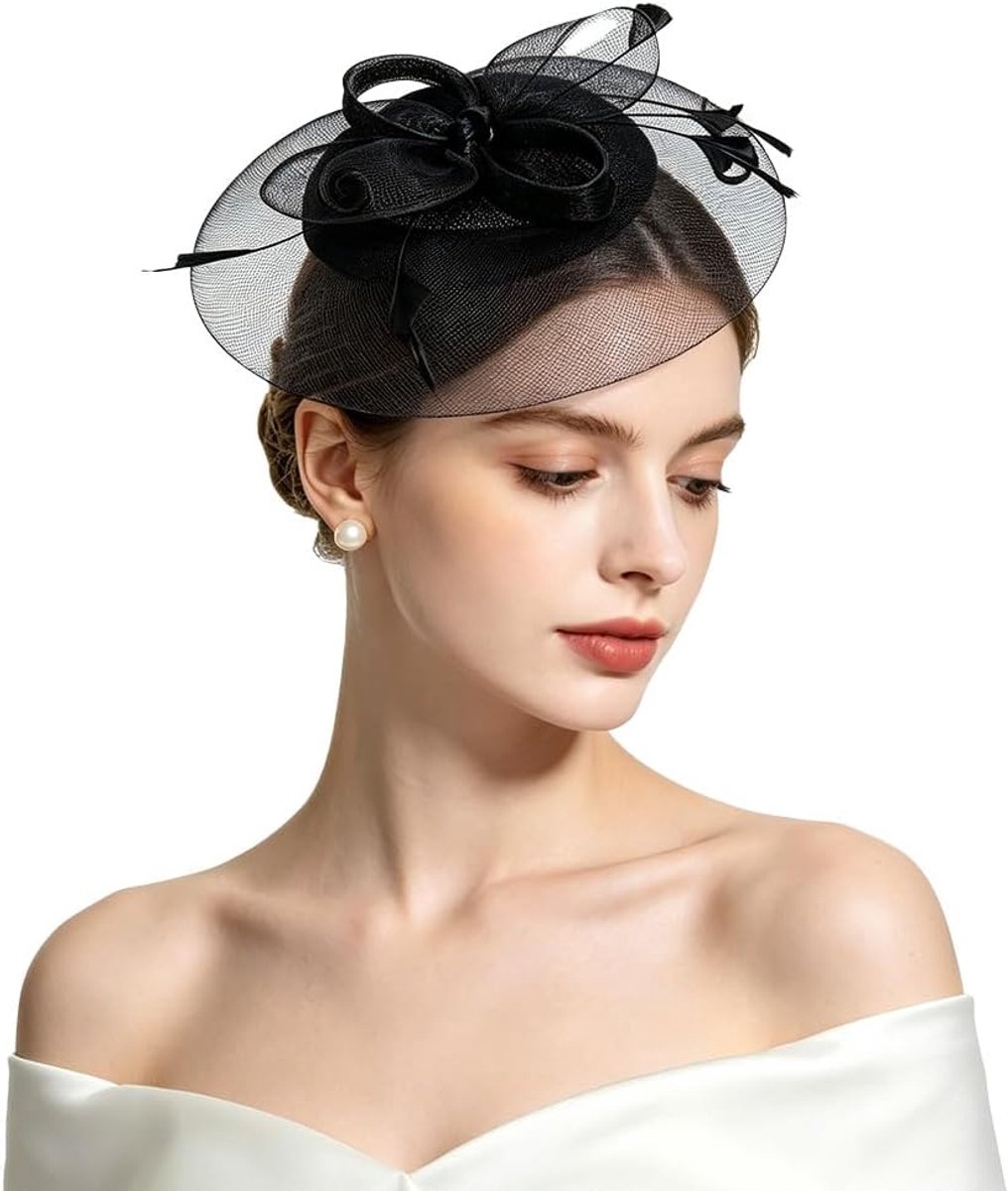 Fascinator-hoed voor dames, theefeest-hoofddeksel