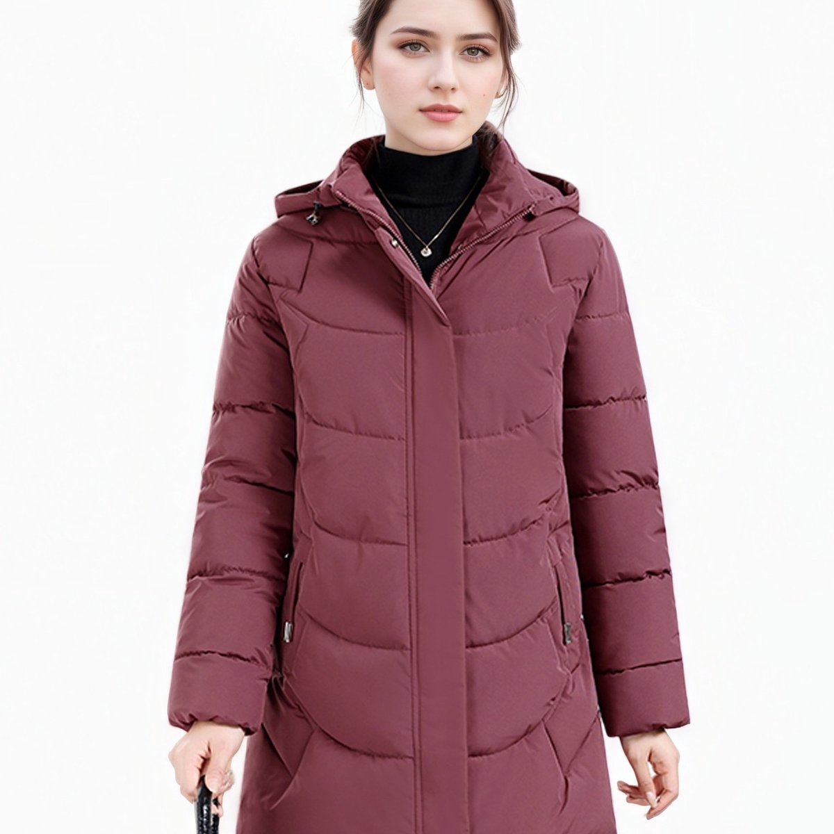 Currero Winterjas Parka Dames Lange Jas Dames Wintermantel Overjas Gewatteerd Waterdicht Winter Stijlvol Mantel Vrouwen Volwassen Stoffige Roos