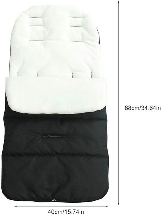 Winterse Voetenzak voor Babys Kinderwagen, Multifunctionele Warmtebescherming met Kussen en Matras voor Pasgeborenen, Universele Voetenzak en Kussen voor Kinderwagens — afbeelding 5