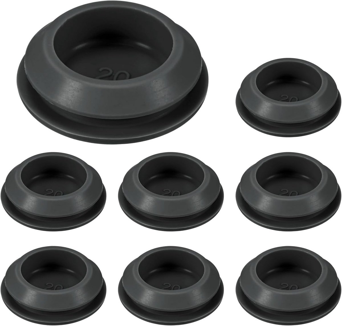 8 Stuks Siliconen Gatpluggen voor 20-22mm Rond Gat, Waterdichte Rubberpluggen voor Keuken en Meubels