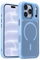Hoesje Geschikt voor iPhone 17 Pro/18 Pro - Licht blauw - Geschikt voor MagSafe - Slank, Sterk en Shock proof