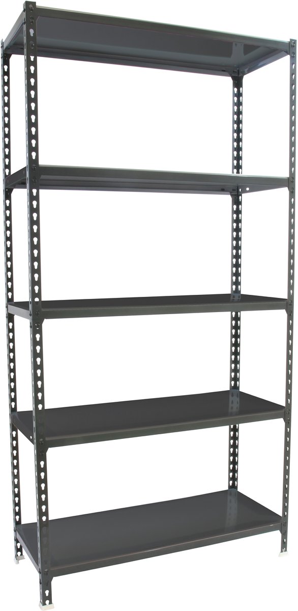 Simonrack Simonclick 5/400 Antraciet/Antraciet - Metalen stellingkast, 1800x900x400 mm, 5 niveaus, metalen legborden, draagvermogen 180 kg