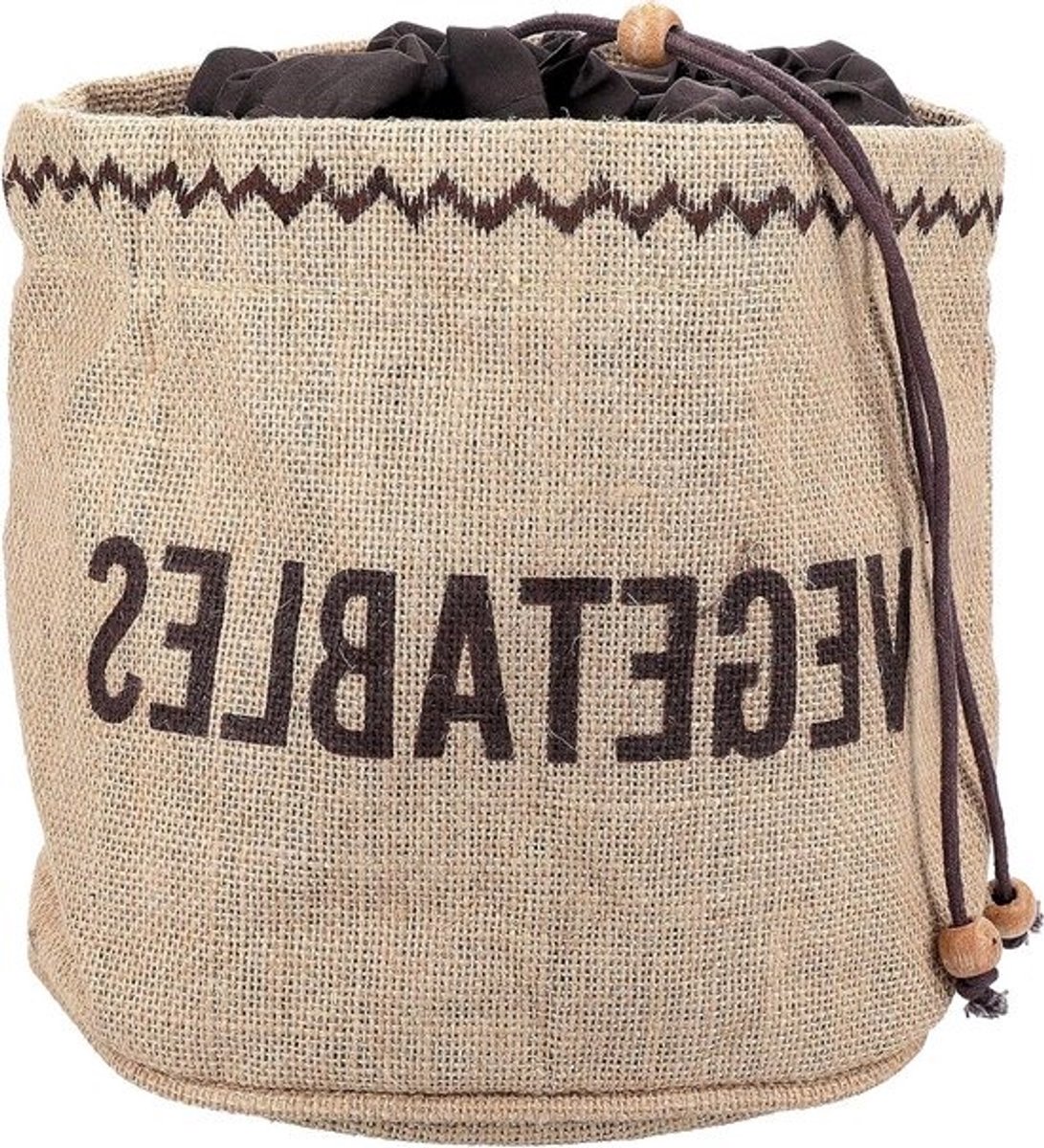 Juten Zak voor Groenten - Bruin - 20 x 20 Centimeter