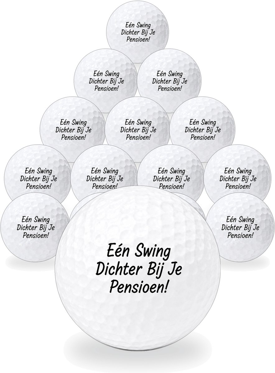 Golfballen Pensioen - Afscheid Golf Cadeau - 15 stuks - Wilson - Golfbal met Opdruk