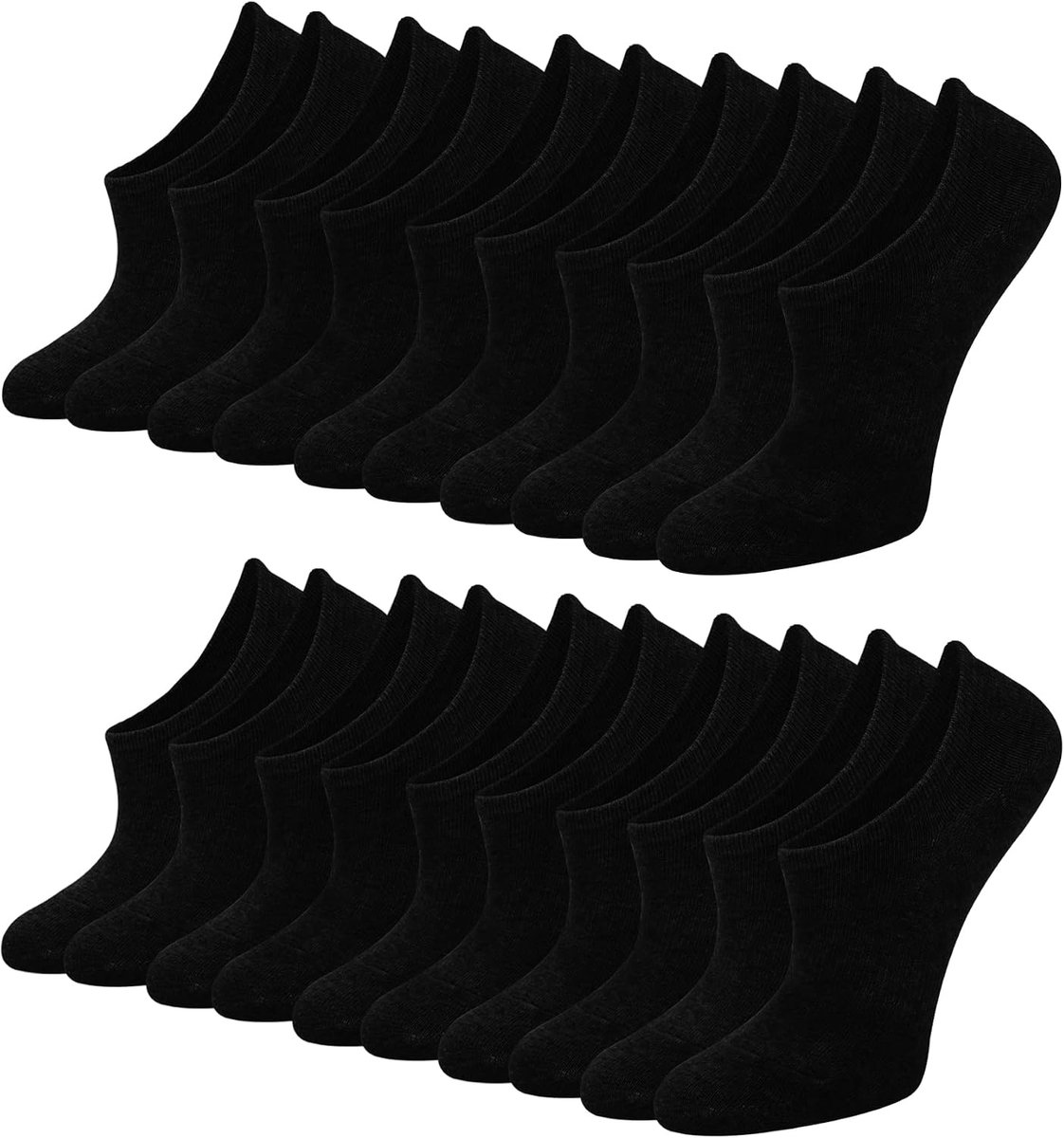 Sokken voor dames en heren, 10 paar uniseks sokken met silicone voor antislip, onzichtbare sportsokken, korte sokken, verborgen sokken