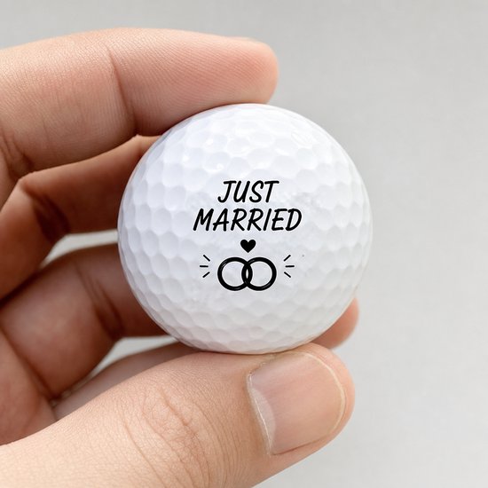 Wilson Golfballen Just Married - Huwelijk Golf Cadeau - 2 stuks - Golfbal met Opdruk — afbeelding 5