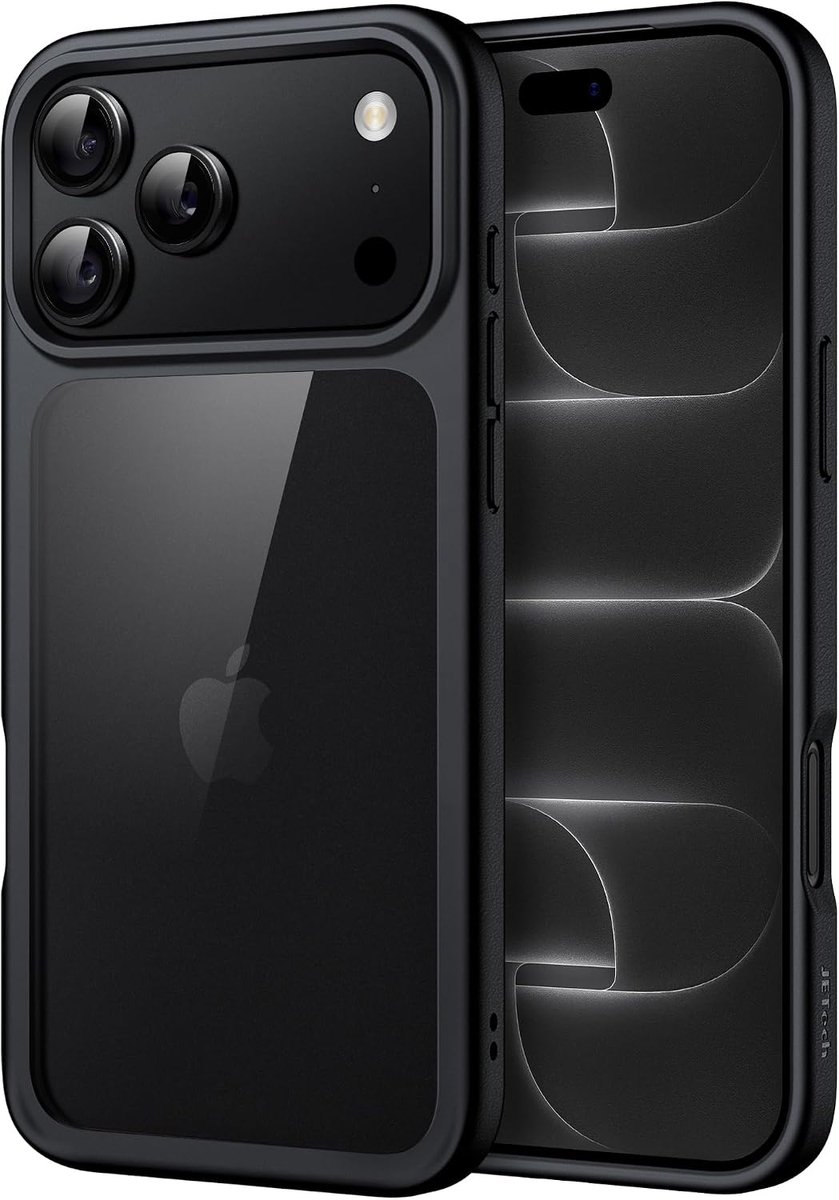 Zandarix Hoesje Geschikt voor Apple iPhone 18 Pro Max - Niet Vergelend - Schokbestendig - Krasbestendig - Doorzichtig Bumper - Back Cover Hoesje - Zwart