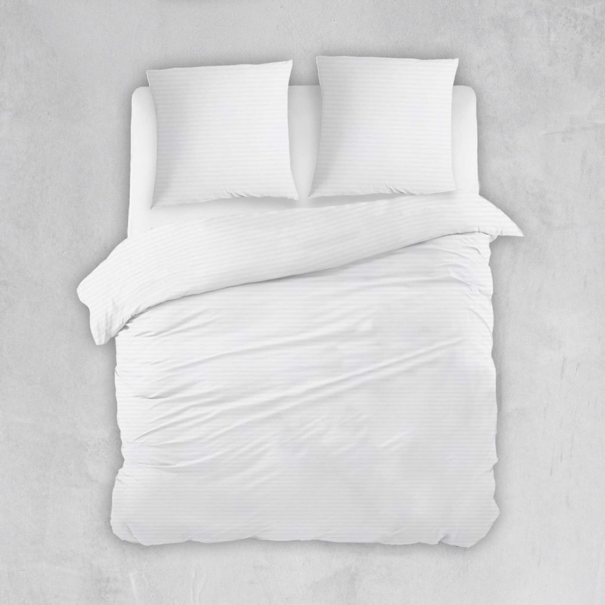 Sofiben, het dekbedovertrek met een doorlopende rits over 3 zijden, hotellinnen White , afm. 240 x 220 cm, 300TC katoensatijn met 2 kussenslopen