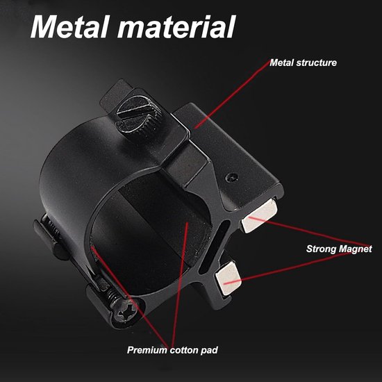 30mm Magnetische Zaklamp Houder met Antislip Bevestiging, Snelle Installatie en Duurzaam Aluminium Ontwerp — afbeelding 5