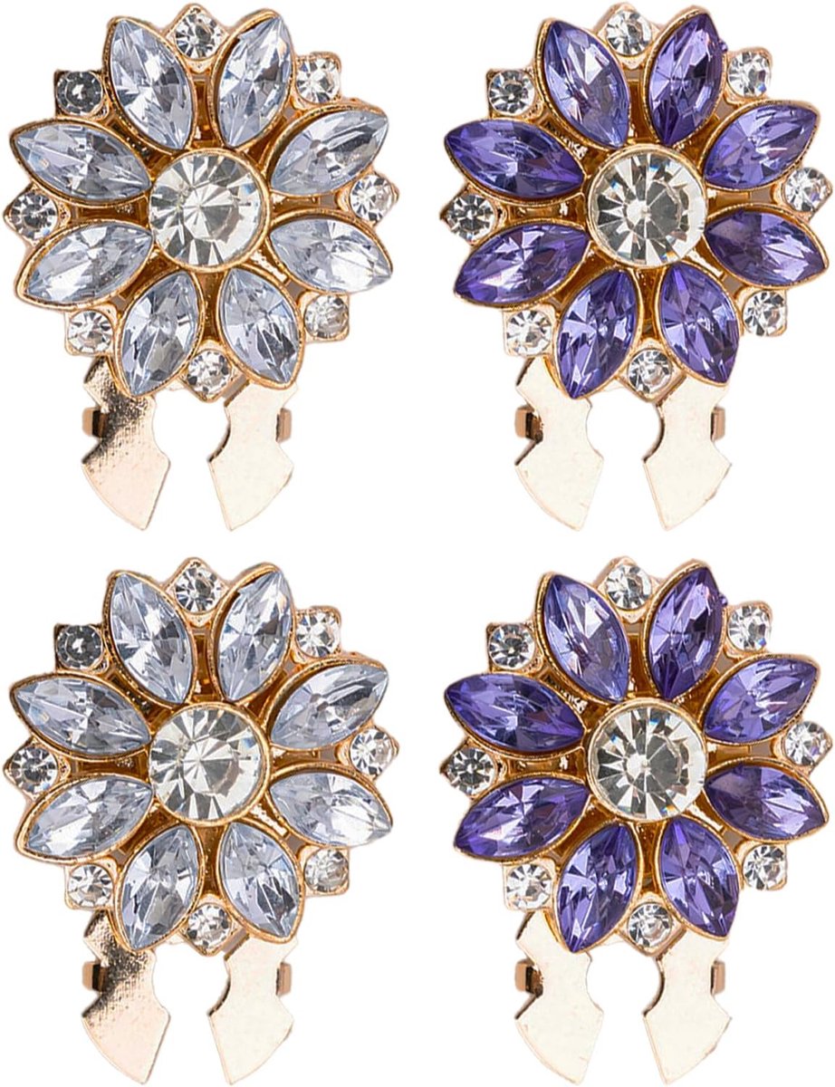 4 stuks strass bloem knop covers, afneembare strass knoppen covers, knop cover voor vrouwen, vrouwen kleding accessoires, voor vesten, vrouwen shirt jurken, jassen