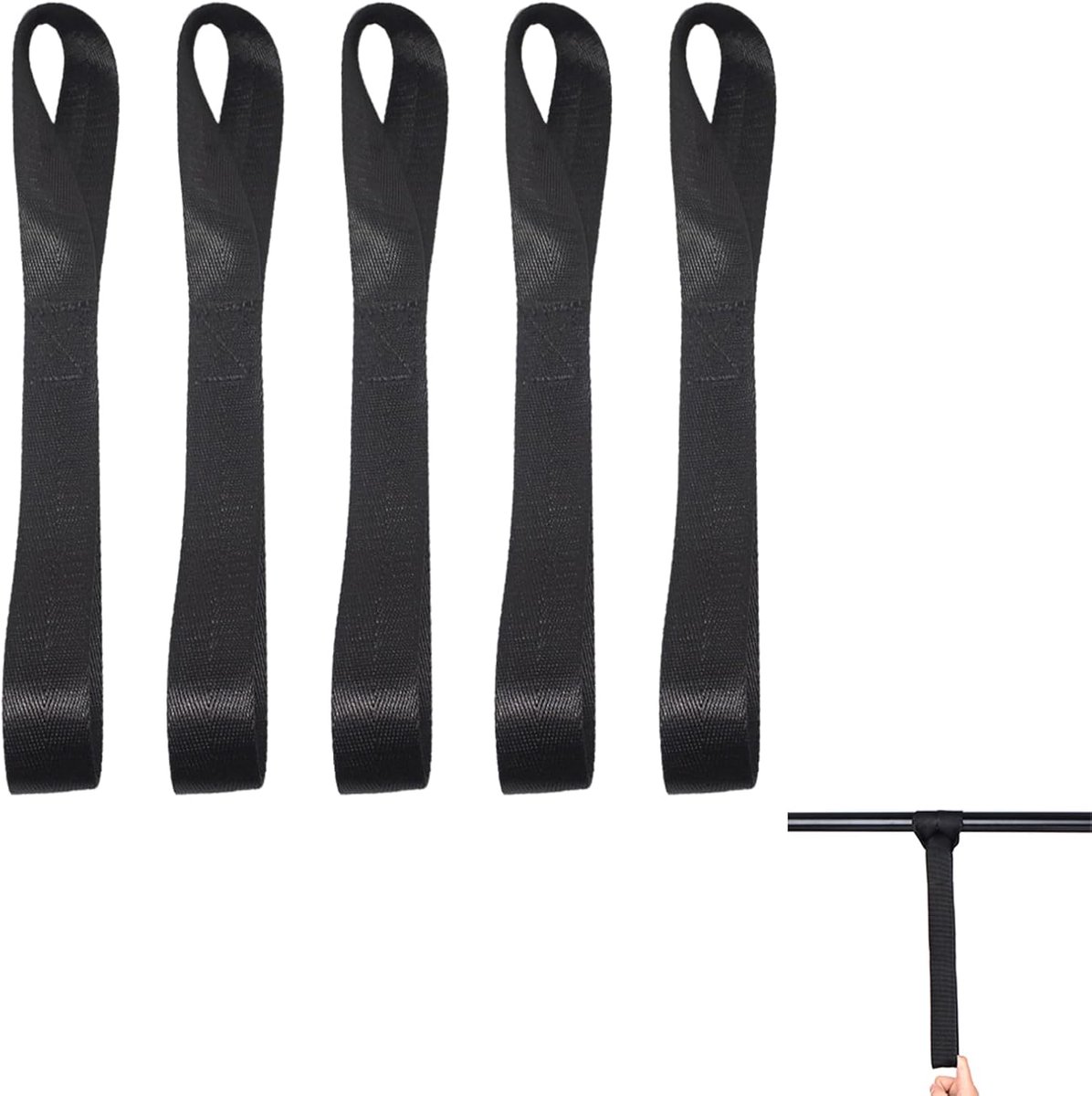Spanbanden,Spanbanden voor Motorfiets,Zachte lussen Spangordels,Bevestigingsbanden Ladingsbanden,voor Fiets,Motorfiets,Auto,Dirtbike, ATV,Transport,20.5x2.5cm,5 Stuks