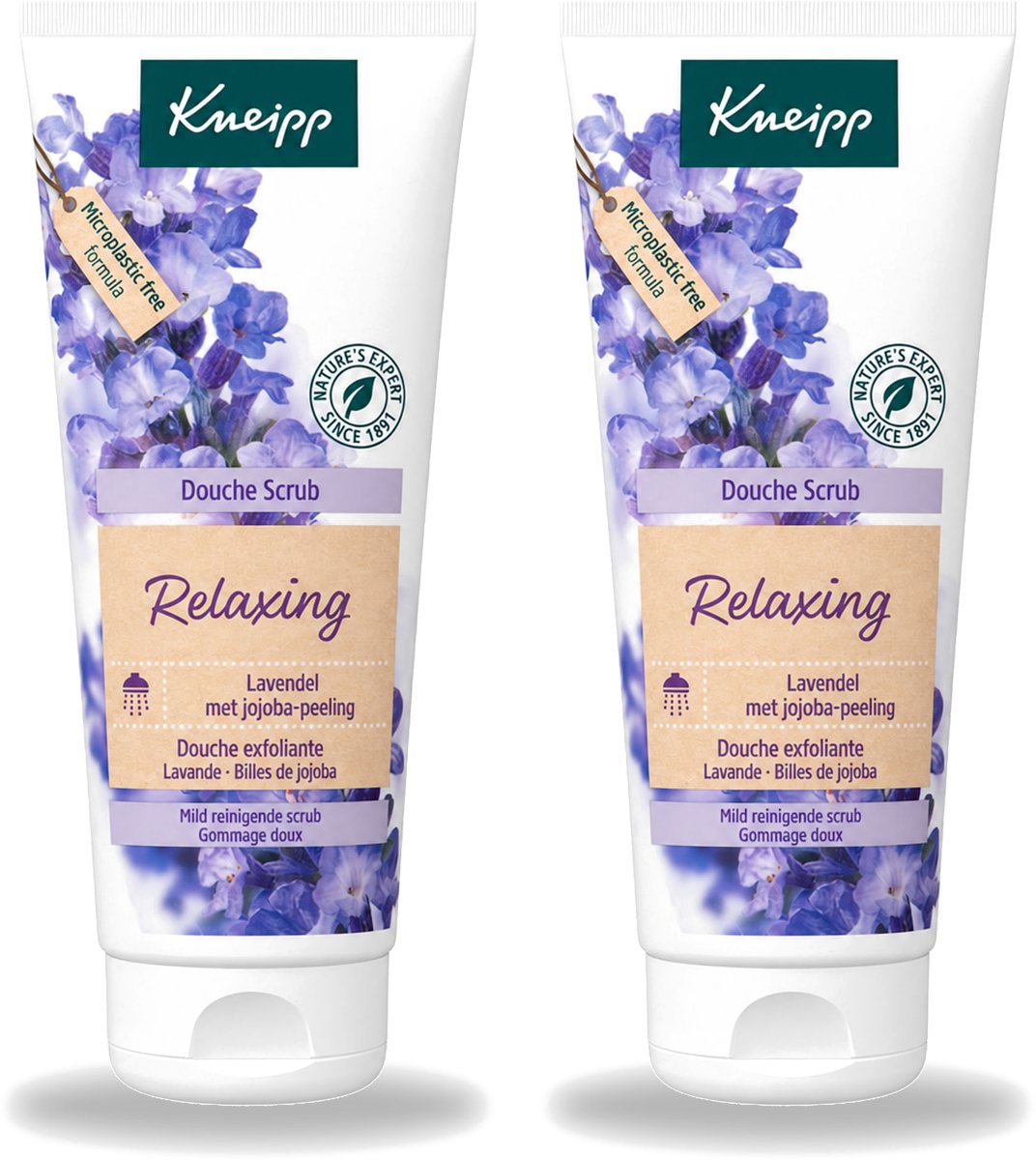 2 x Kneipp - Douche scrub - Relaxing - Lavendel - Bloemige geur - 200 ml - Voordeelverpakking - 2 stuks