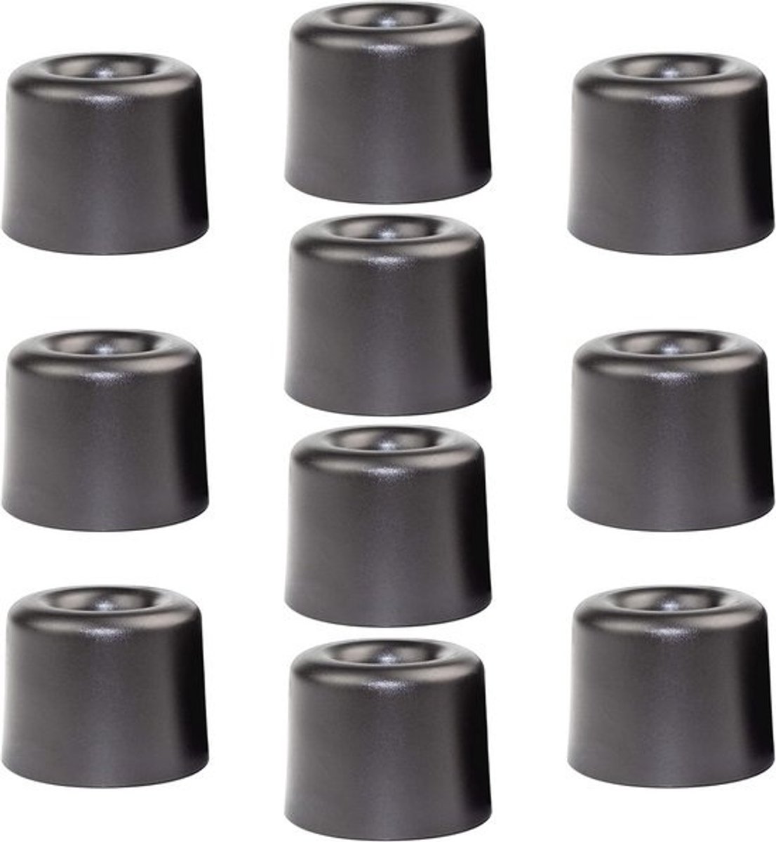 Deurstoppers 10 stuks Ø 30 mm - Kunststof Deurbuffer en Meubelvoet