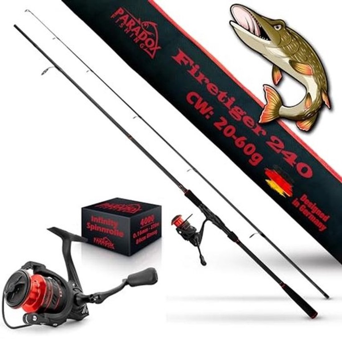 Spinning Hengels 210/240/270 5-20g/15-35g/20-60g met Onderlijn - Perfect voor Snoek, Baars en Zander