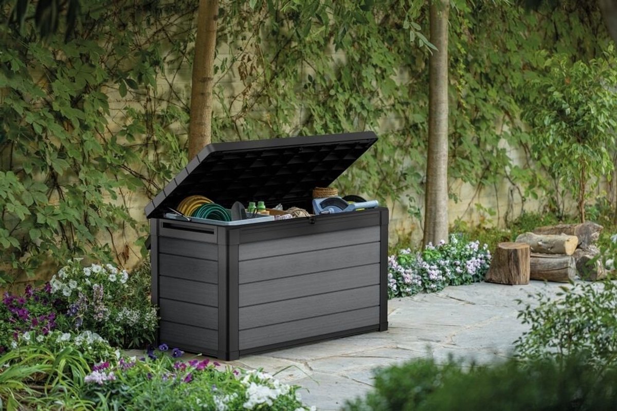 Keter Cortina opbergbox 380L 122,9 x 62,1 x 70,6 Grijs/ Antraciet