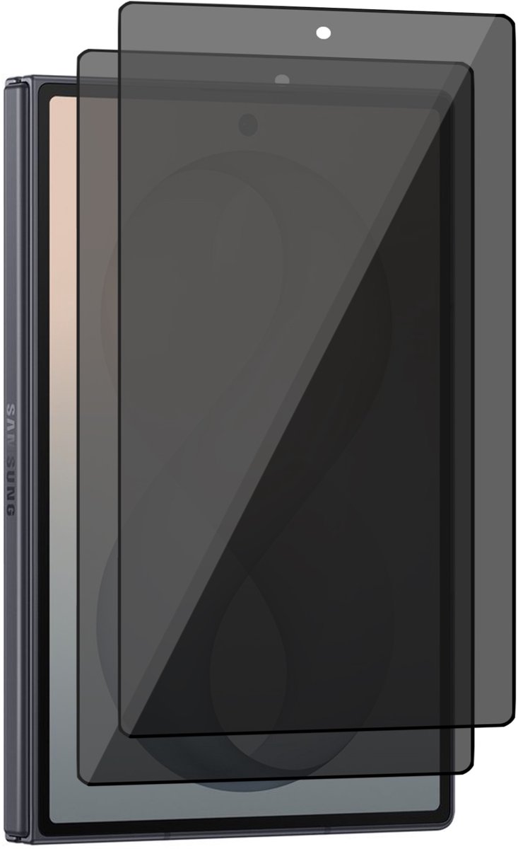 Privacy Screenprotector geschikt voor Samsung Galaxy Z Fold 8 – 2 Stuks – Full Cover Gehard Glas – Anti Inkijk – Privacy Filter