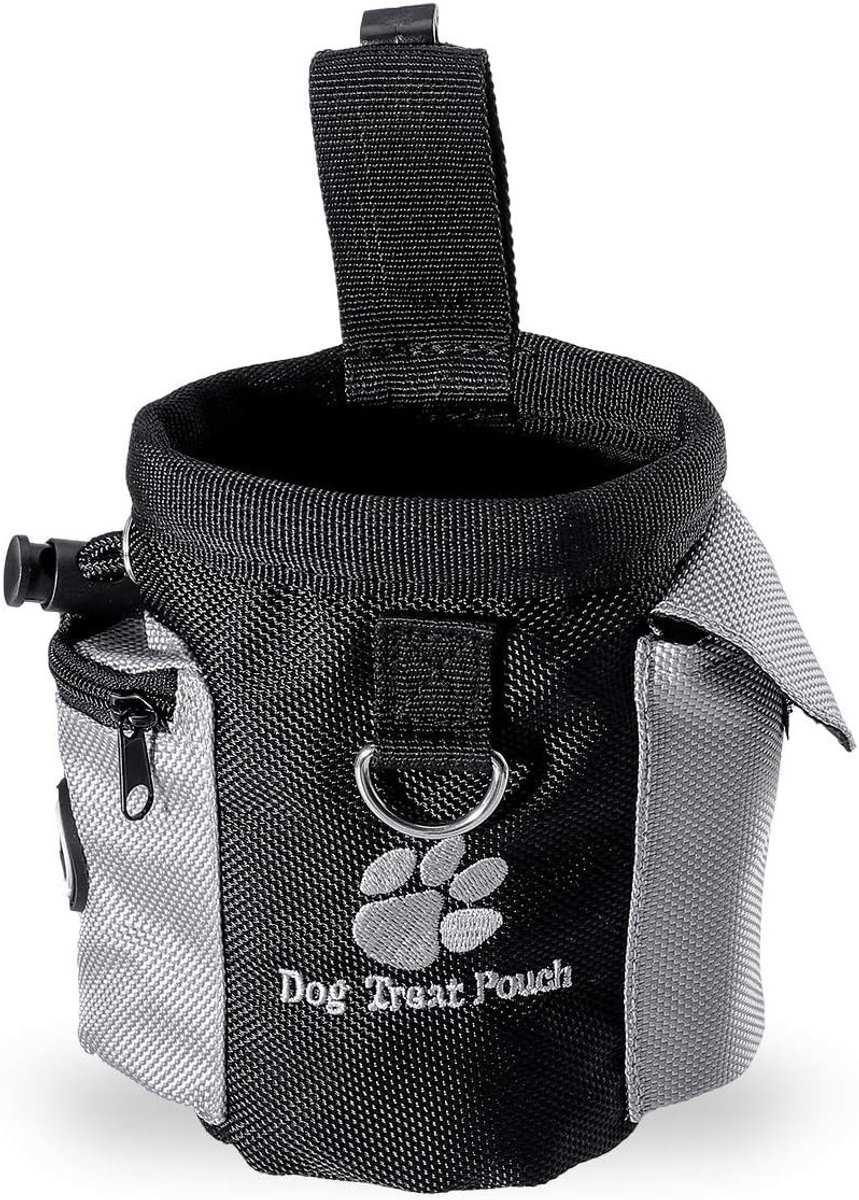 Handige Hond Voedingstas voor Training, Oxford Heuptas met Ingebouwde Poepzakdispenser, 12.5 x 8 x 12.5 cm - Ideaal voor Hondentraining, Snackopslag en Wandelen