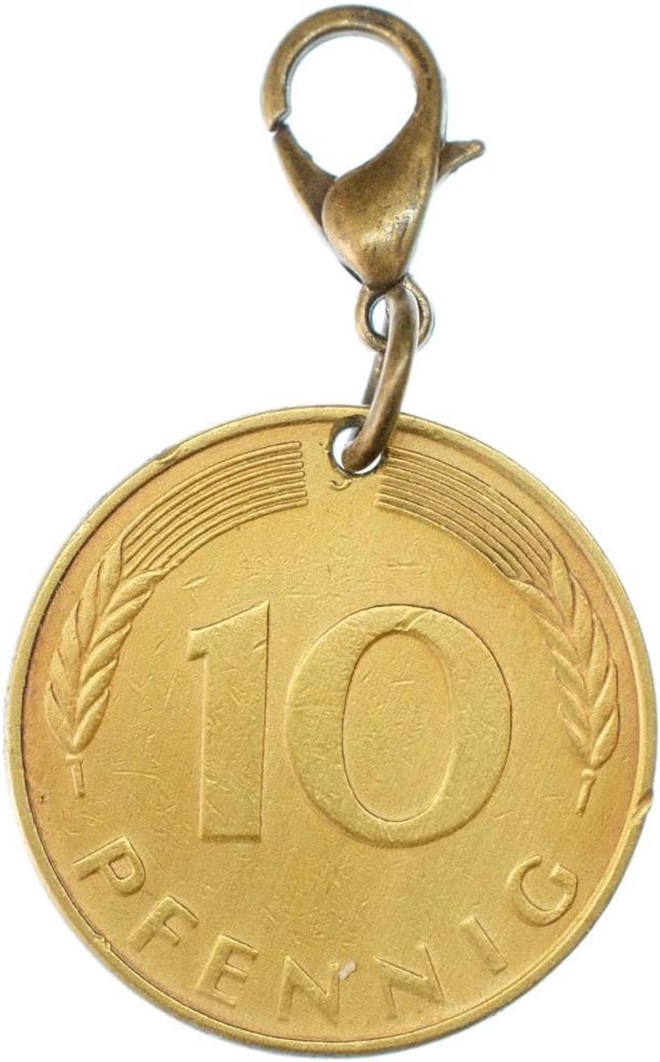 10 Pfennig West-Duitsland BRD Duitsland Charm Coin Luck - Handgemaakte Mode Sieraden - voor Armband Hanger