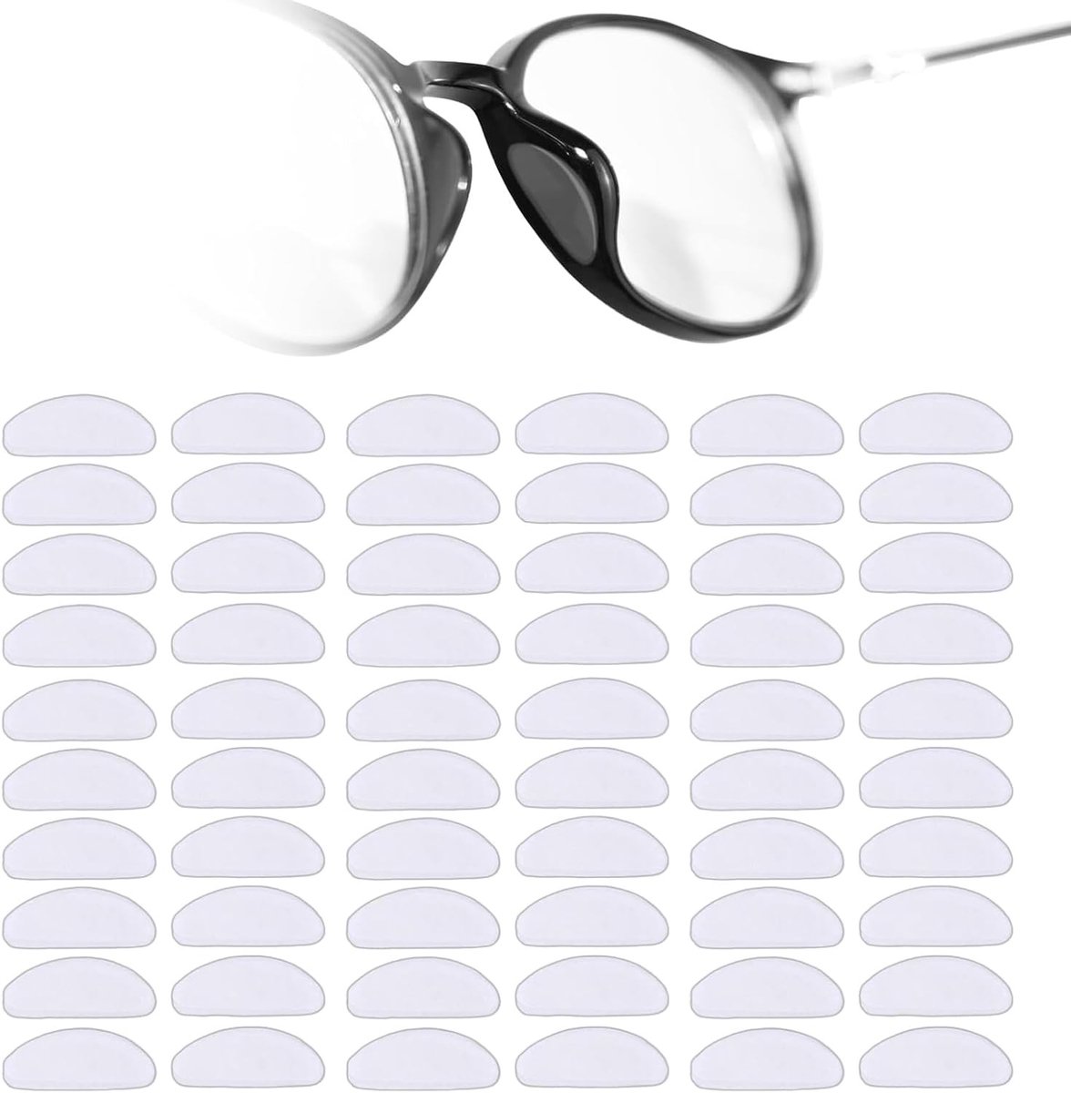 30 Stuks Neussteun voor Brillen, Siliconen Antislip, Zelfklevende Neusondersteuning, Geschikt voor Zonnebrillen en Correctiebrillen, Bescherming en Comfort voor Neus