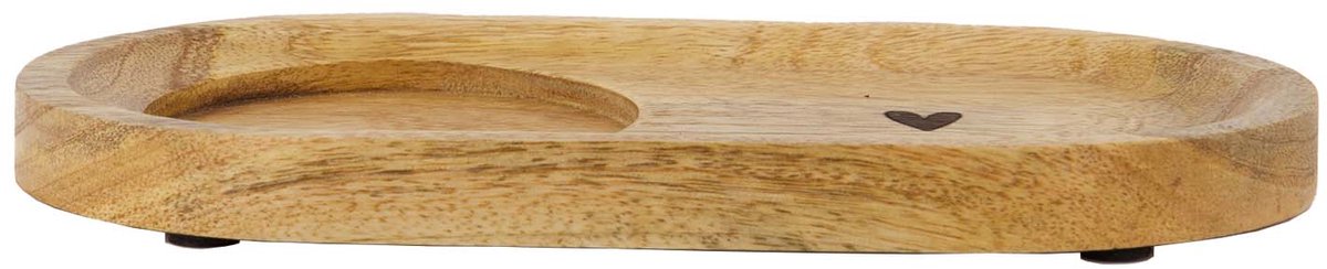 Zusss Serving Tray Wood Heart - Mango Hout - Naturel - 20X11x1,5Cm — cadeau in Kookcadeaus - foto 4