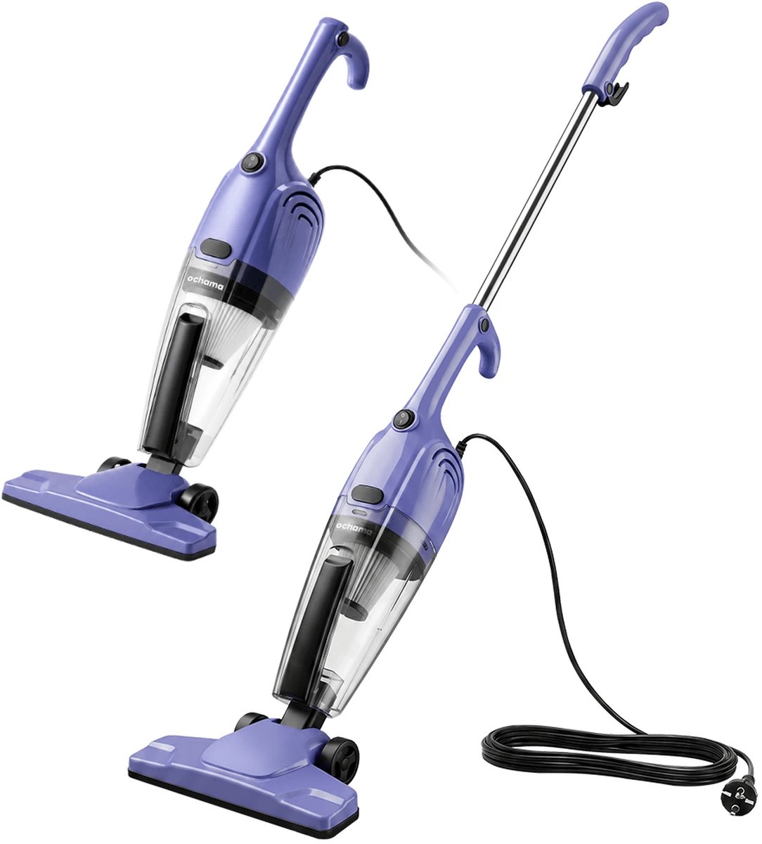 Steelstofzuiger 2-in-1 – 550W Hoge Zuigkracht met Handstofzuiger – 0,5L Stofbak – 4,5 m Netsnoer