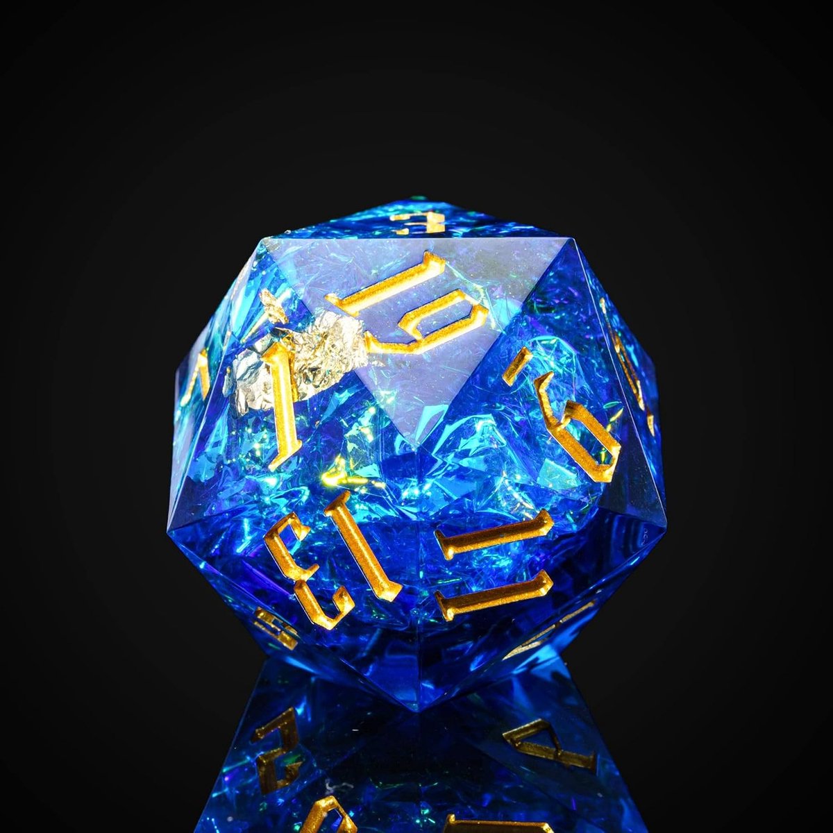 D20 dobbelsteen 33mm - scherpe randen - handgemaakt resin - perfect voor verzamelaars - ShopVlot