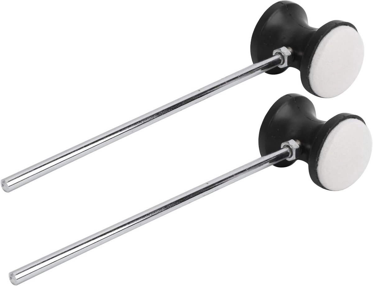 2-delige drumpedaalklopper, met ronde vilten kop en roestvrijstalen hamerhandvat basdrumpedaalklopper vervangend onderdeel percussie-instrumentaccessoires Prestatie