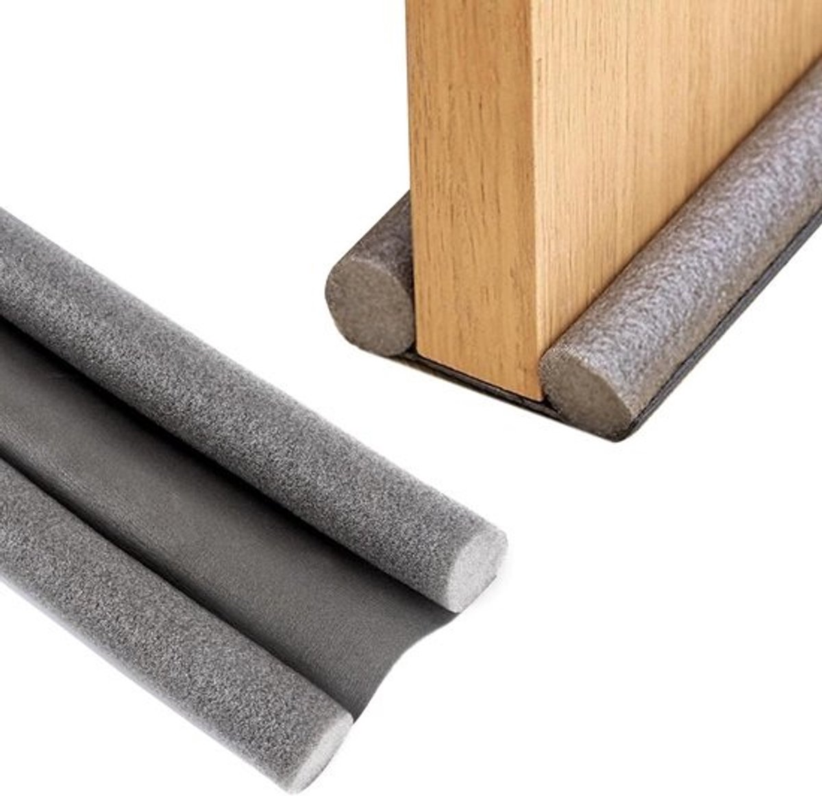 Diepgang Excluder 37 Inch Verstelbare Draft Guard voor Deurraam Zelfklevende Tape Isolator Strip Foam Seal Grijs