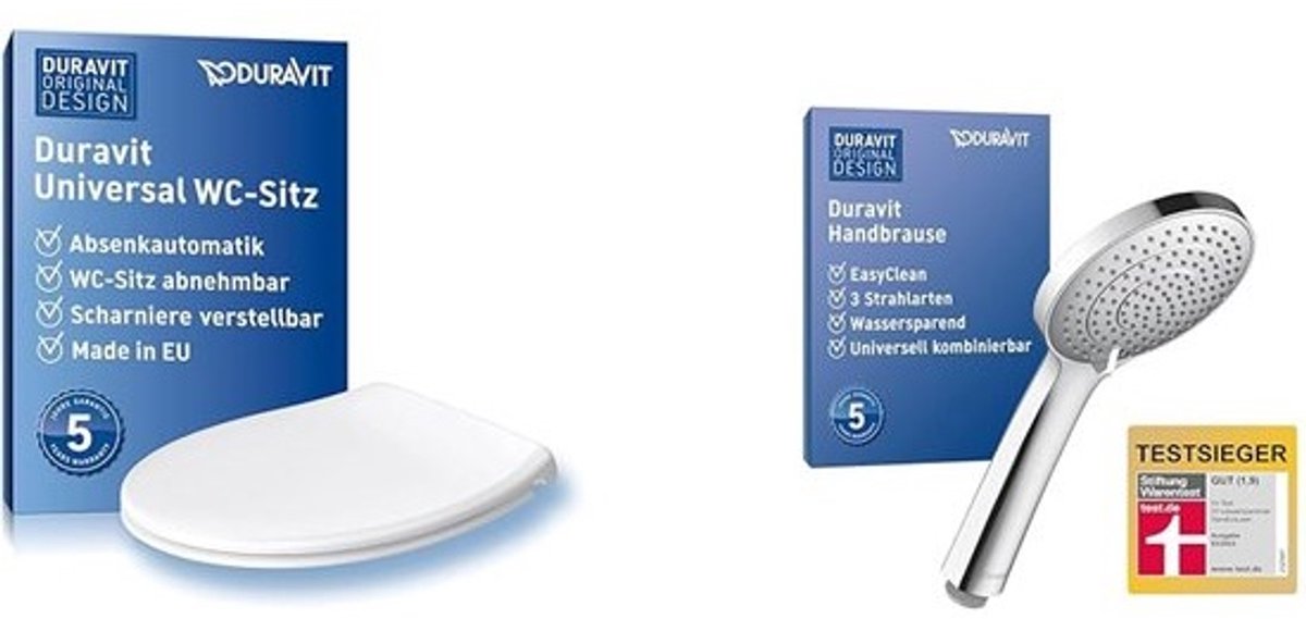 Universele Toiletzitting met Softclose & Douchekop - Complete Badkamerset