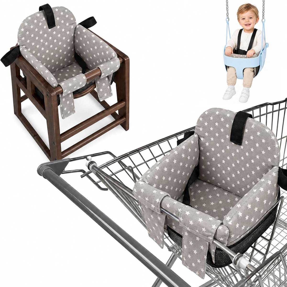 2-in-1 winkelwagenbescherming voor baby's, universeel, met