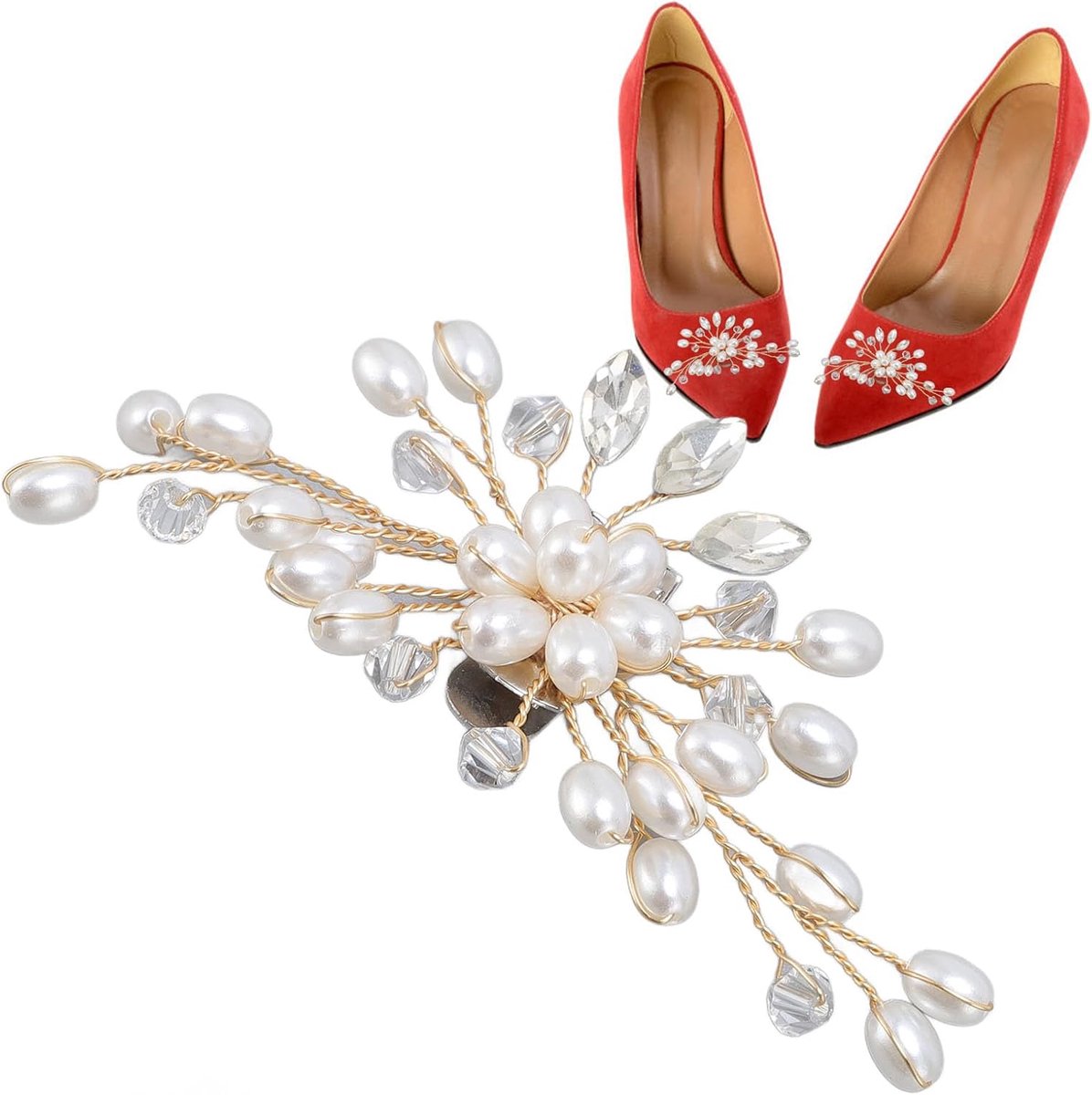 Parel Schoenclip Afneembaar Kristal Schoenclips Schoenbedels Decoraties voor Sieraden Schoenen Kleding Tassen Hoeden Decor