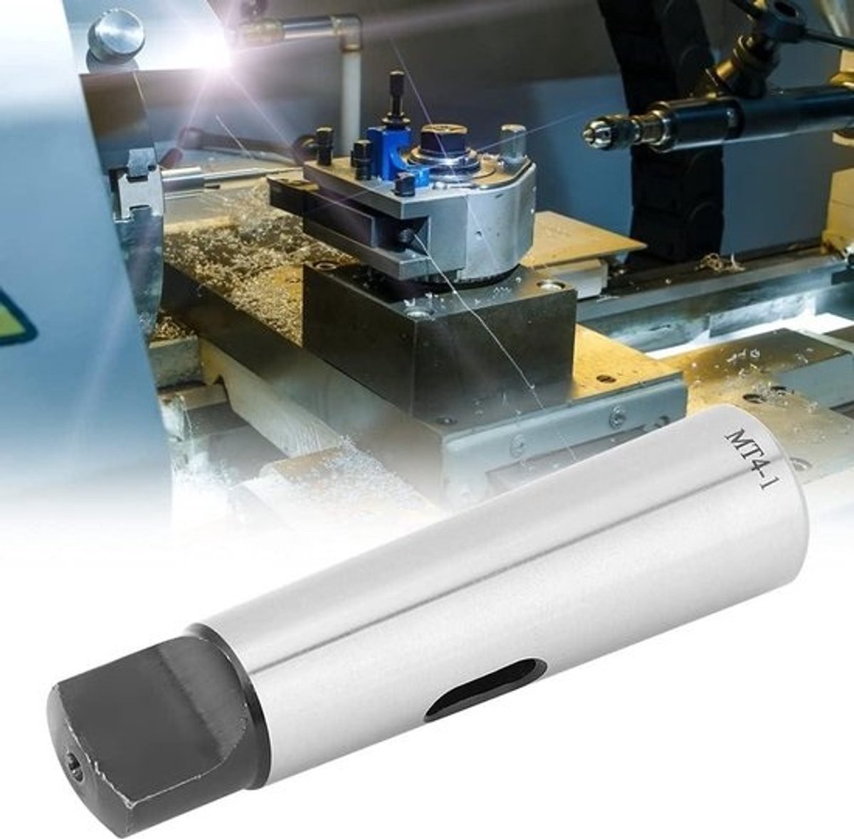Krachtige morseconus adapter voor freesbanken - MT4-MT1 adapter met conus - MT2 / MT3 toevoegen .
